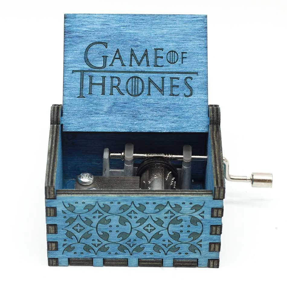 GameOfThrones Ручная музыкальная шкатулка из розового дерева, Игра престолов, Звездные войны, ты мой солнечный свет, луна, река, подарок на Рождество, день рождения - Цвет: GameOfThrones