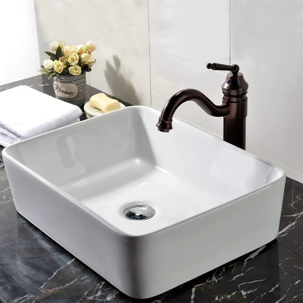 RU шток Быстрая доставка Современная прямоугольная раковина для ванной комнаты