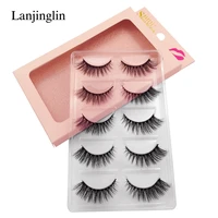 lanjinglin 35 pairs soft 3d mink lashes wispy fluffy natural false eyelashes makeup tool extension lashes faux cils maquiagem