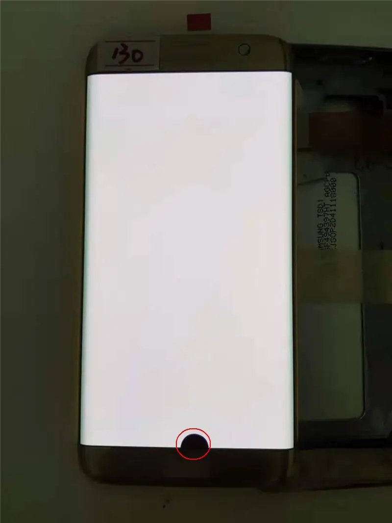 NO.130 Gold 100%ORIGINAL 5.5'' AMOLED LCD for SAMSUNG Galaxy s7 edge G935 G935F Touch Screen Digitizer Display With Black Dots - Цвет: NO.130 Gold