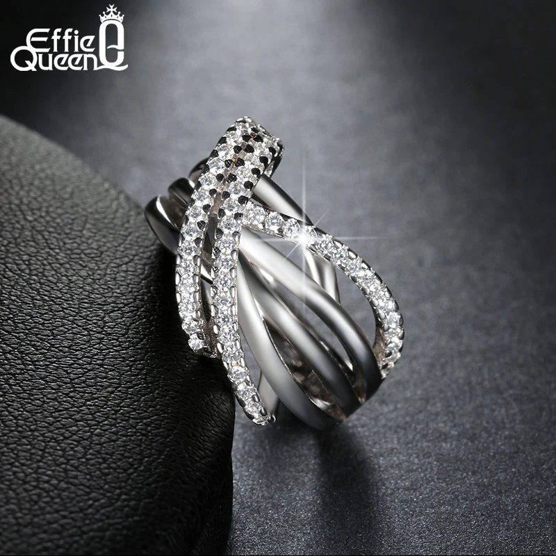 Effie Queen инкрустированные уникальный с крыльями ангела для укладки волос кольца