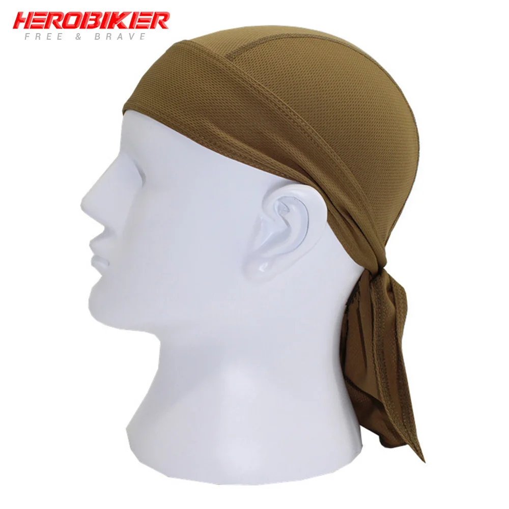 TJ-13 HEROBIKER мотоциклетная маска для лица, мотоциклетная Кепка с черепом, летняя быстросохнущая Балаклава, чалма-бандана, Защитная повязка на голову для мужчин - Цвет: TJ-13