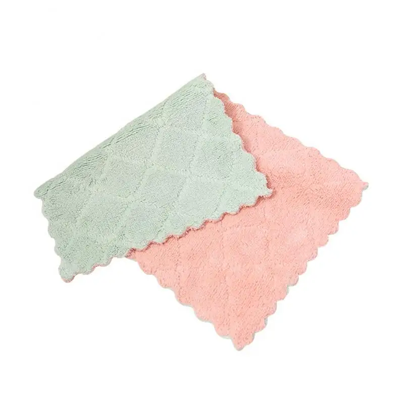 

Super Absorbent Kitchen Towels Soft Microfiber Cleaning Cloths Non-stick Oil Dish Cloth Rags For Kitchen Household Dish Towel
