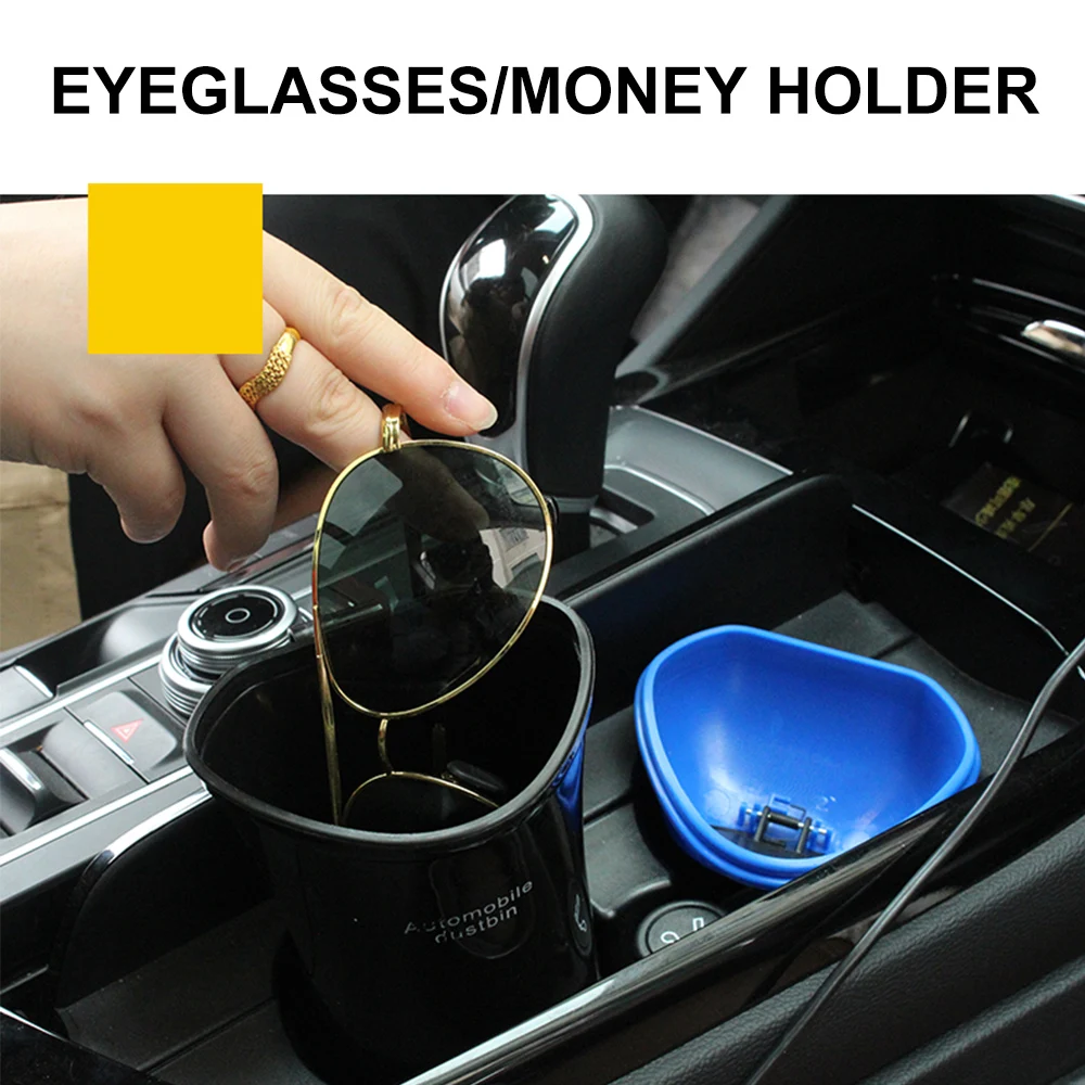 

Car Trash Can Vehicle Automotive Cup Holder Garbage Can Multi-Function Small Mini Trash Bin Car Trash Garbage Can