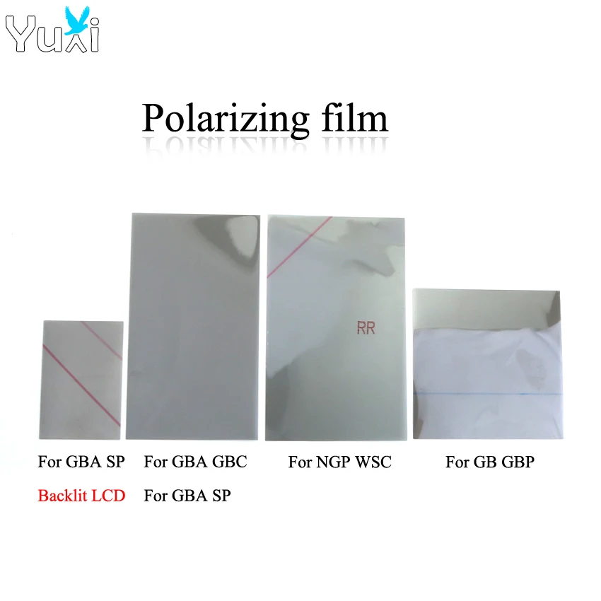 

YuXi 20pcs Polarizing film Backlit Screen Modify Part For Gameboy GB DMG GBP GBC GBA SP NGP WSC Polarized Polarizer Filter Sheet