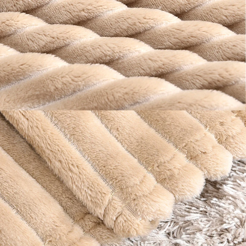 Супермягкое Флисовое одеяло в полоску для кровати зимнее постельное белье с