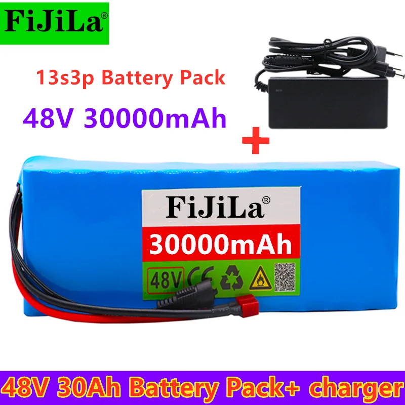 

100% Новый оригинальный аккумулятор 48 в 30 Ач 1000 Вт 13S3P литий-ионный аккумулятор 54,6 в E-bike Электрический велосипед Скутер с BMS + зарядное устройст...