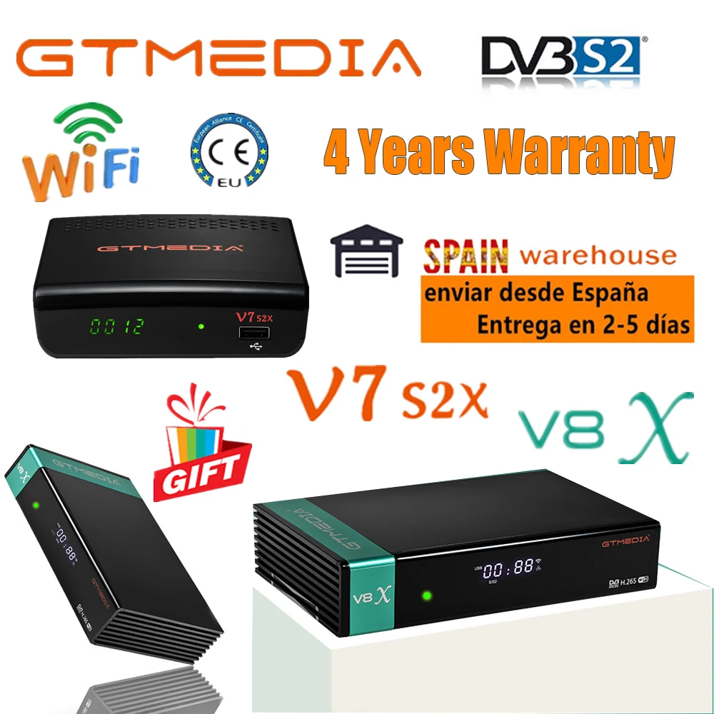 Спутниковый ресивер Full HD GTmedia V8X обновленная форма gtmedia v8 nova/honor v9 - Цена: 38