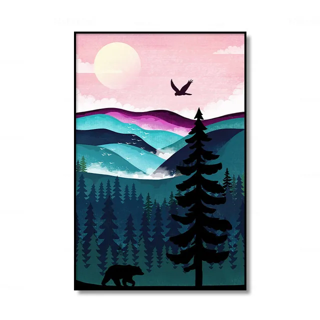 Картина на холсте Национальный парк больших Фолз плакаты и принты Настенная