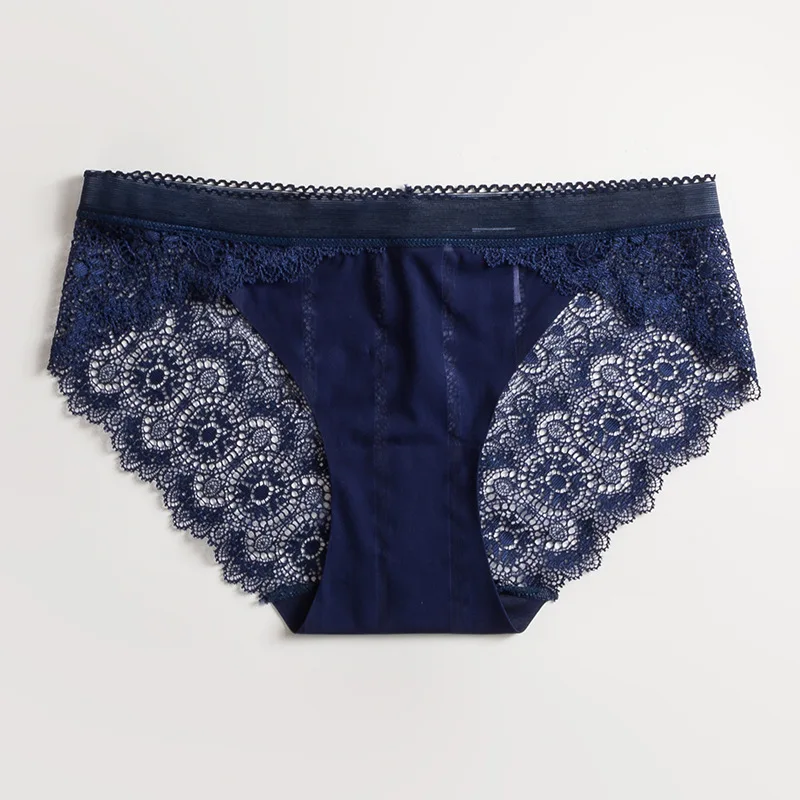 Женские бесшовные кружевные трусики из вискозы в стиле пэчворк женские