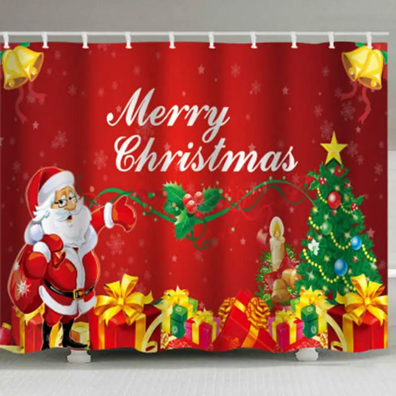 Рождественский душ фестиваль Санта Клаус украшения фон цветок гобелен Тип