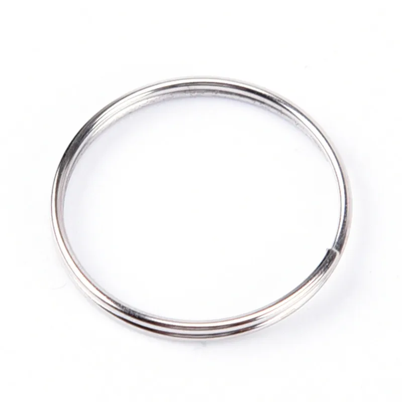 

10pcs Nickel Hoop Ring Nickel Plated Steel Loop Steel Keyring Split Key Rings