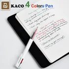 Оригинальная ручка Xiaomi KACO 4 в 1, многофункциональные ручки 0,5 мм, черные, синие, красные Сменные ручки, чернильные красно-зеленые чернила для офиса и школы