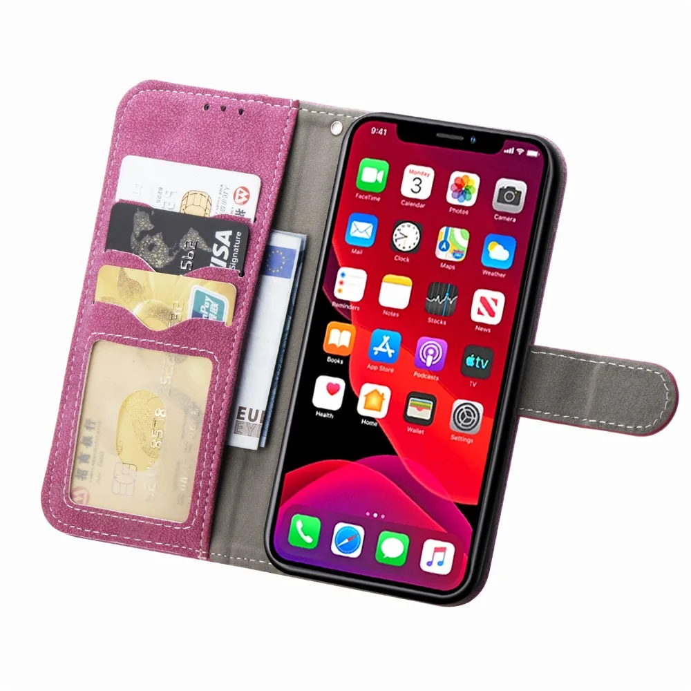 Роскошный кожаный флип-чехол-бумажник для Apple айфон 11 Pro Max XI XR X XS Max 11pro 6 6s 7 8 плюс 10 iPhone11 противоударный чехол С выдвижной подставкой
