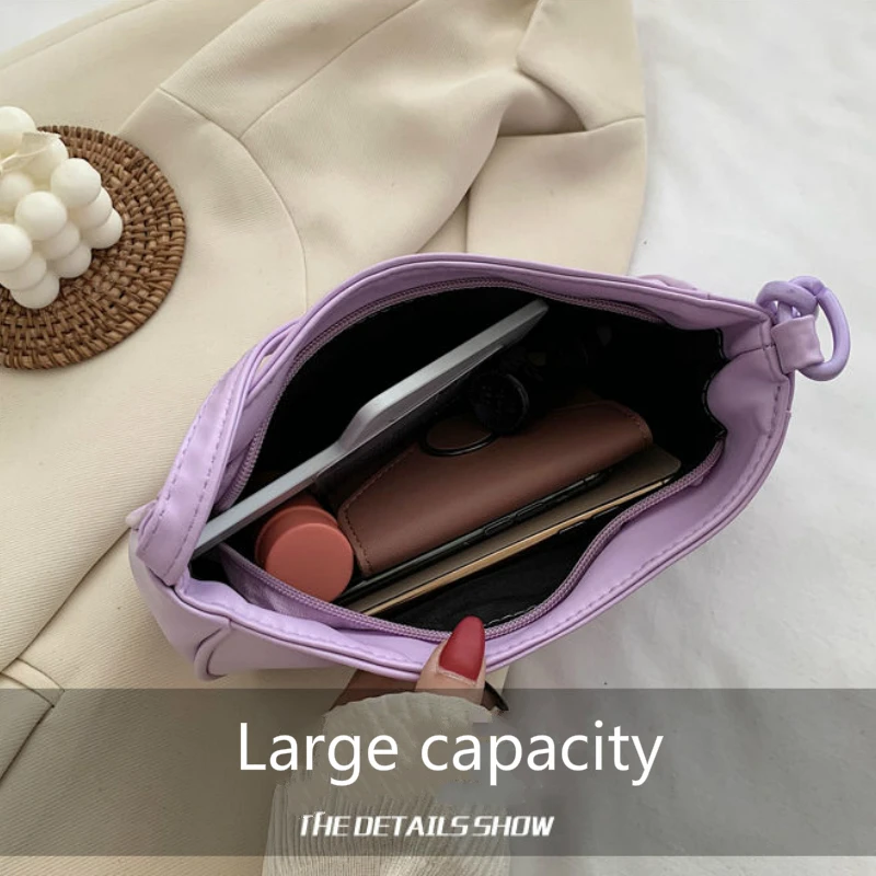 

Shoulder Bags Women Flaps Chains Female Underarm Bag Single-shoulder Elegant French Trendy Ins Ulzzang Shopping Retro Daily Date