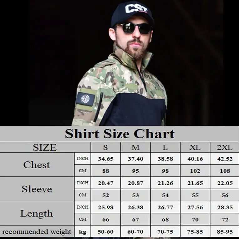 

Uniforms Tactical Long Sleeve SWAT Soldiers Breathable Quick-drying Army T-shirt Airsoft Clothing Work Shirts for Men Hunt