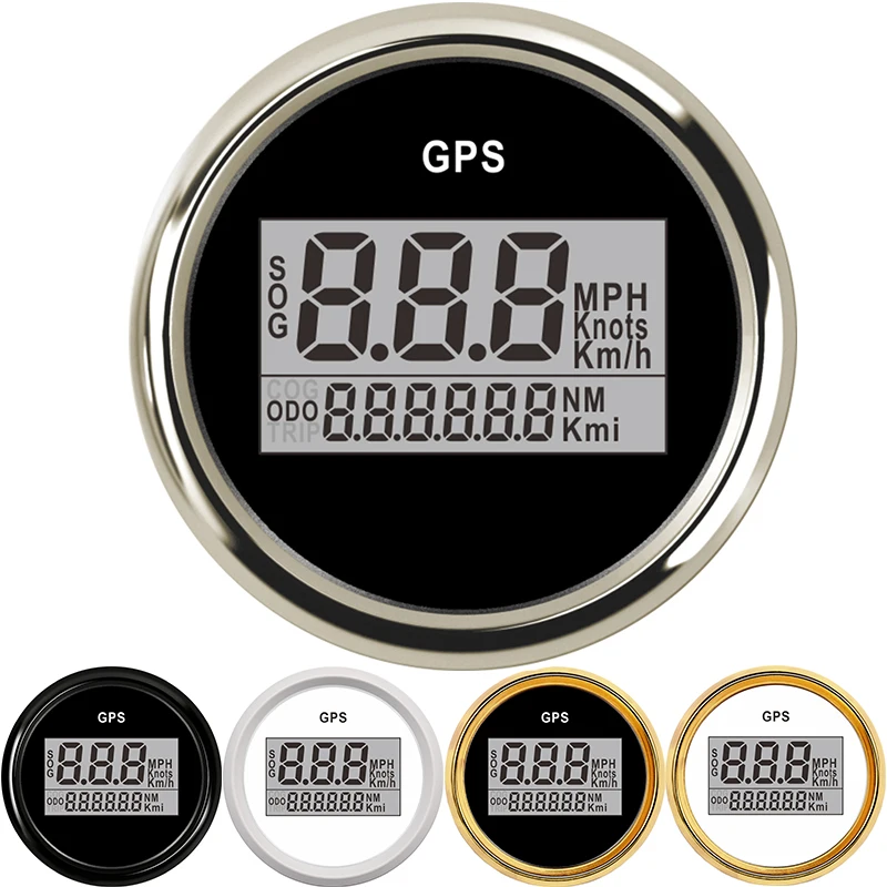 52 мм 2 дюймовый Цифровой Автомобильный спидометр GPS одометр ЖК дисплей миль в час
