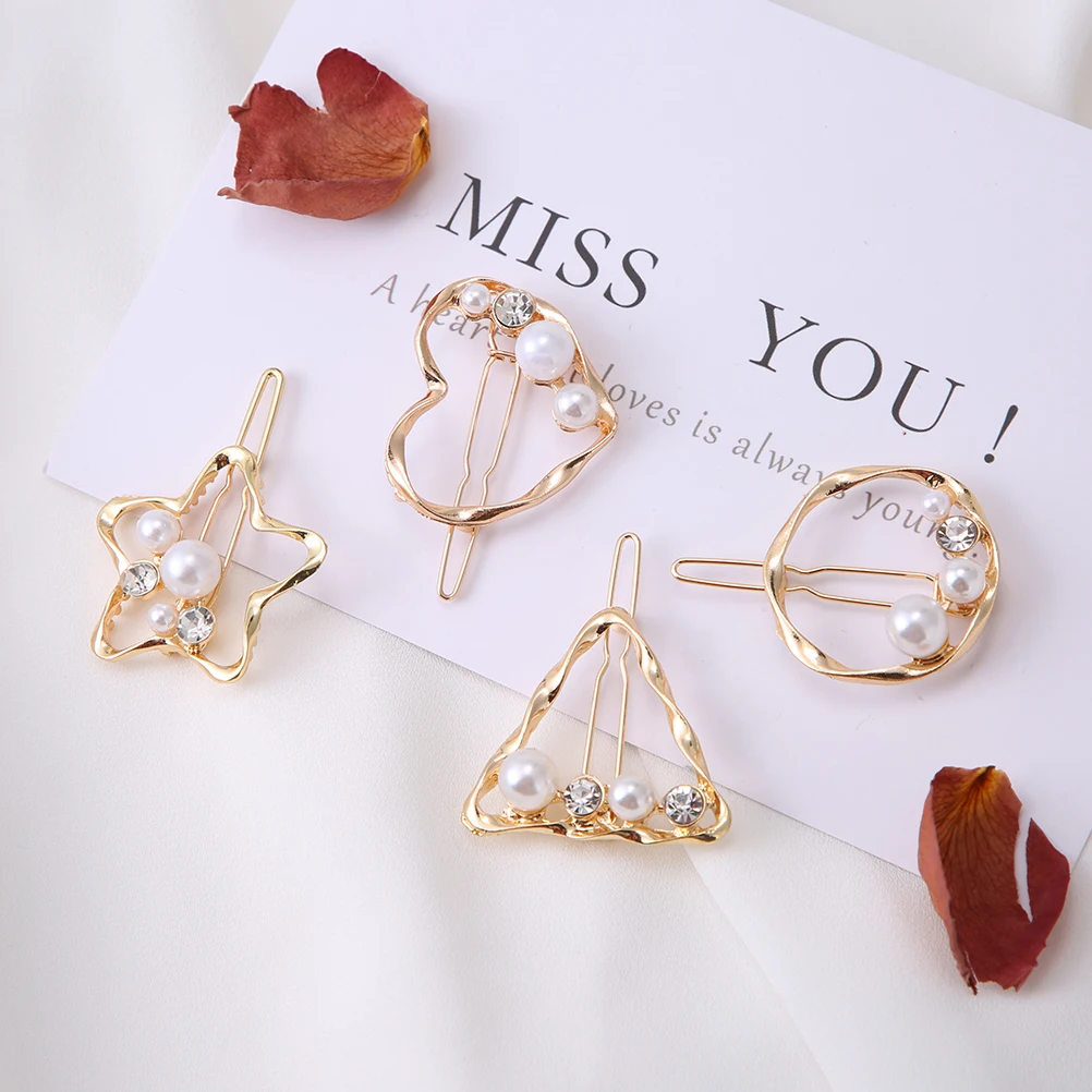 Новое поступление 2020 женские заколки для волос с жемчугом в виде сердца стиле