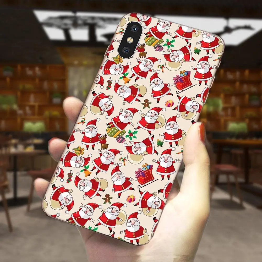 Santa Claus Christmas Soft TPU Protector Phone Cases For Apple iPhone 4 4S 5 5C 5S SE 6 6S 7 8 11 Plus Pro X XS Max XR | Мобильные