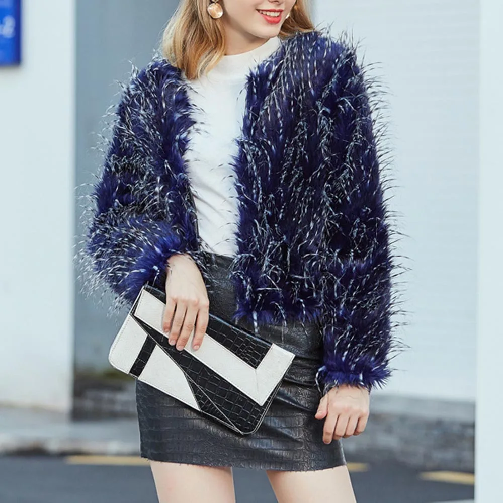 Зимнее пальто сексуальная женская куртка из искусственного меха 2019 модное