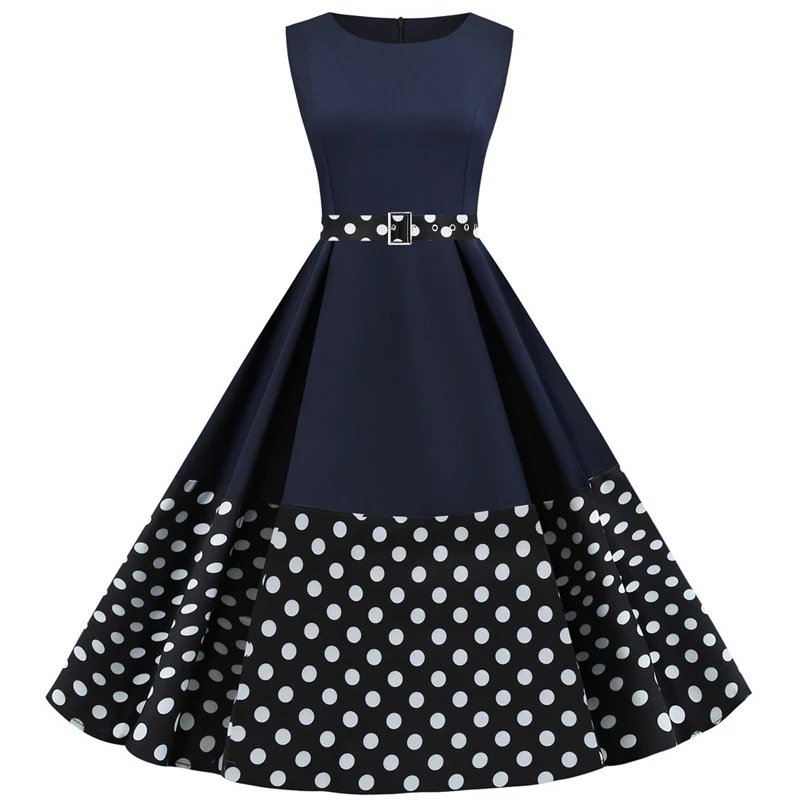 

New Dresses Women Elegant Sleeveless Vintage Print Dress For Women Party Merry Christmas Dress Sexy O Neck Party Dress S-3XL