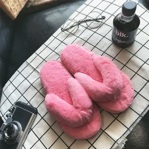 Lucyeverзимние женские домашние тапочки из искусственного меха; Теплая обувь; Женские слипоны на плоской подошве; Удобные домашние хлопковые тапочки