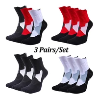 3pairs sport compression stocking towel bottom mens basketball cycling running socks breathable women bicycle bike fitness so