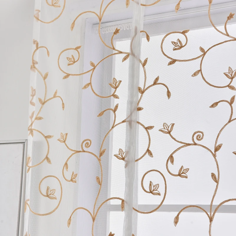 Lanke Коричневые Шторы на окна Короткие тюлевые шторы для гостиной спальни кухни