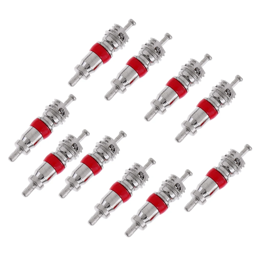 

Prettyia 10Pcs Schrader Valve Stem Core Parts for Rubber Snap in Tire Valves
