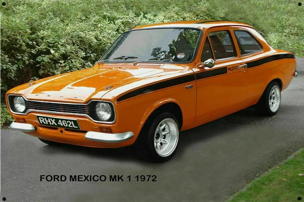

Ford Mexico Mk 1 Orange Saloon -art Reprint Metal Retro Sign Vintage Sign Tin Retro Vintage Tin Sign Bar Pub Home Metal Poster