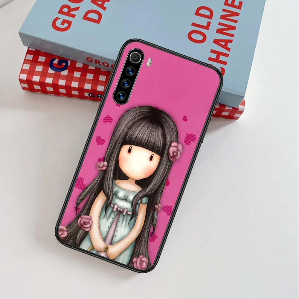 

Cute Santoro Cartoon Gorjuss Phone Case For Xiaomi Redmi Note 7 8 8T 9 9S 4X 7 7A 9A K30 Pro Ultra black Back 3D Coque Silicone