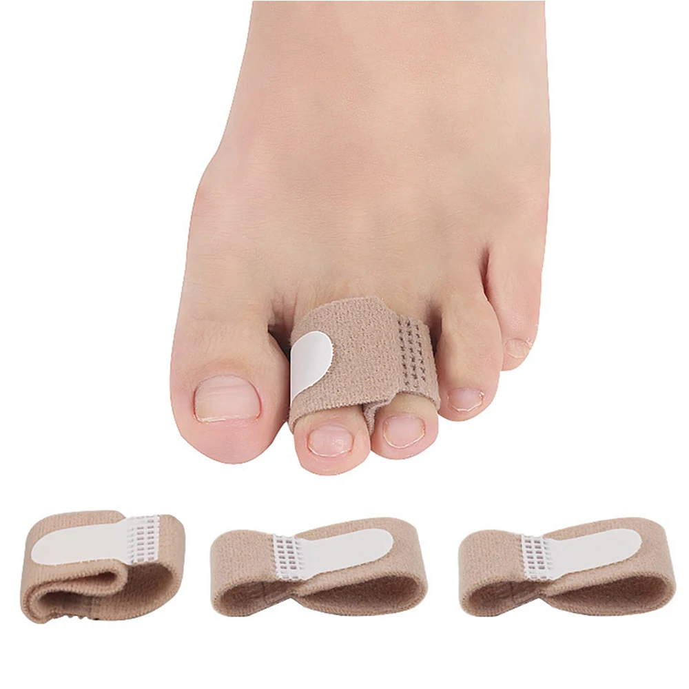 

10 pcs/lot Toe straightener hammer toe Thumb valgus Concealer bandage Finger separator Splint Wraps Foot Stretcher Care Tool