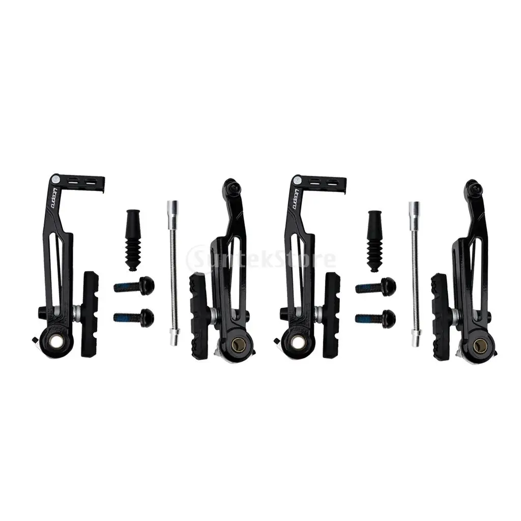 

2 Pairs Mountain Bike V Brake Caliper Set Replacement Long Arm Black