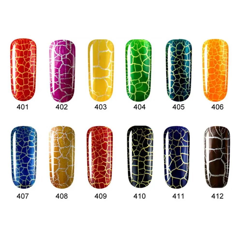 Деление гель кракелюр Полировка Для ногтей замочить Светодиодный УФ лак трещины