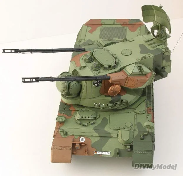 DIYMyModeI-arma antia&eacute;rea de cheetah alem&aacute;n, bricolaje, manualidades, modelo de papel, KIT hecho a mano, juguete, rompecabezas, regalo, utillaje de pel&iacute;cula-5