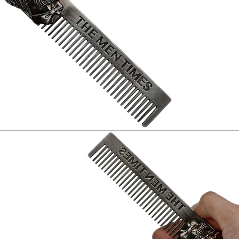 1Pc Silver Beard Shaping Template Metal Comb Men Hair Trim Tool | Красота и здоровье