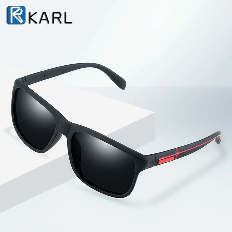 Новые квадратные поляризационные солнцезащитные очки мужские брендовые