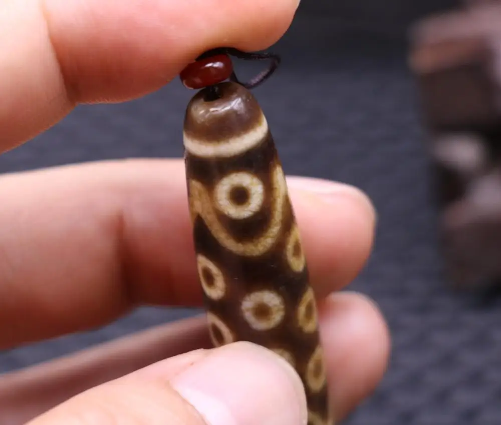 Сокровище Волшебная Мощность Magic LKbrother Тибетский Старый Агат 21 глаз 2 полосатые