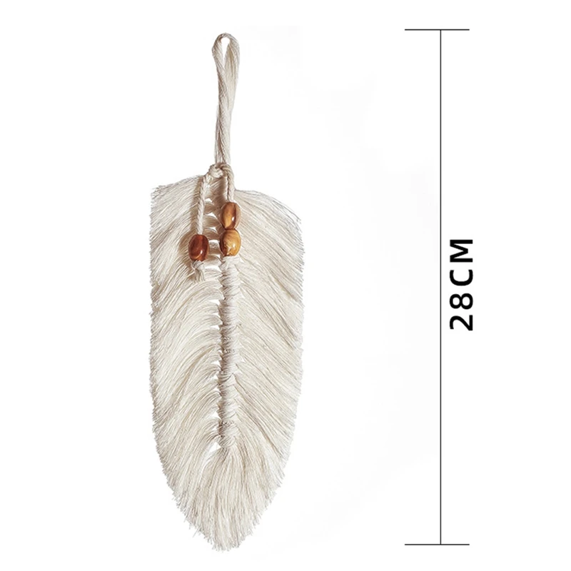 

Nordic Mini Leaf Tapestry Macrame Wall Hanging Decoration Nursery Apartment Living Room Bedroom Headboard Home Decor