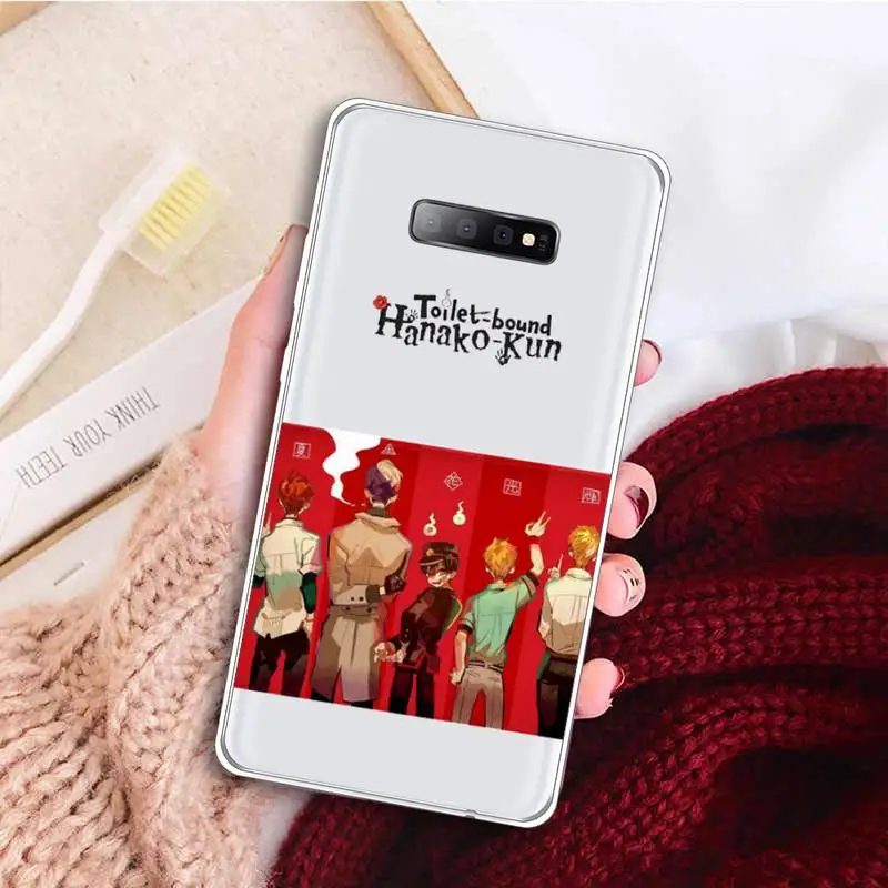 

Cute aesthetic cartoon anime Hanako Kun Phone Case Transparent For Samsung Galaxy A 71 21s S note 8 9 10 plus 20 ultra