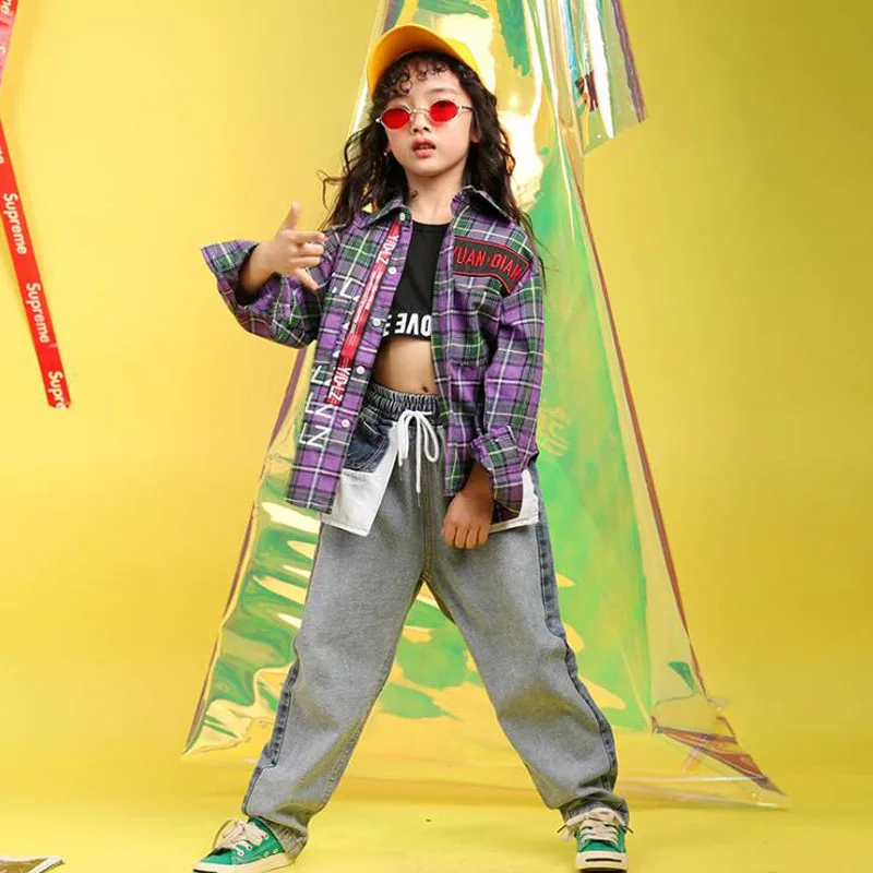 Детская модная одежда свободная куртка пальто беговые джинсы брюки для девочек и