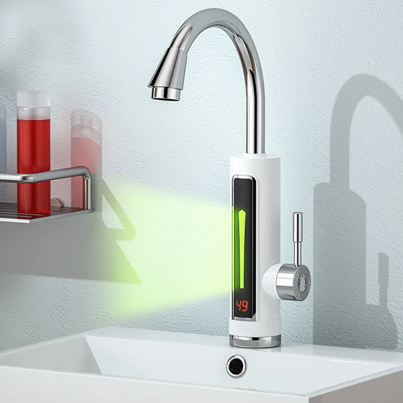 

3300W Household Instant Electric Water Heater Faucet Tap Bathroom instantaneous water heater LED Light Temperature Display 220V