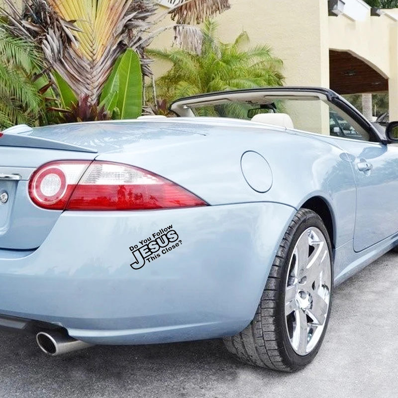 Наклейка на автомобиль ли вы следуете за Иисусом наклейка JDM дверь окно бампер