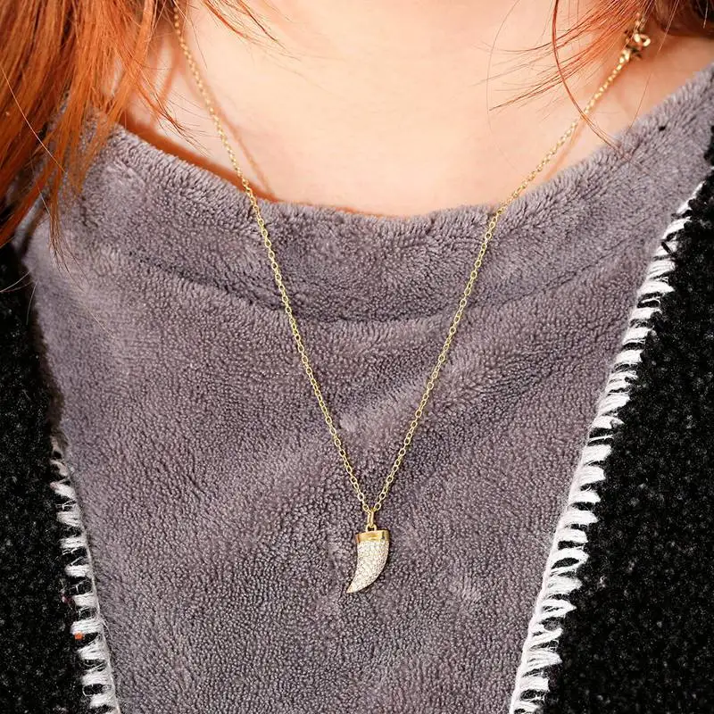 Высокое качество кубического циркония кулон ожерелье для женщин золотой цвет CZ