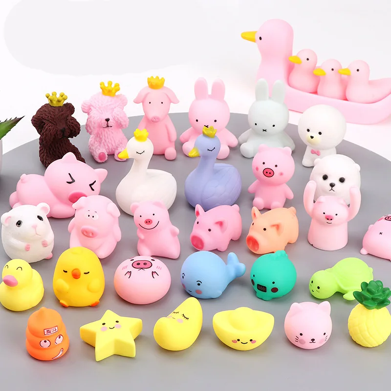 

Cartoon Soft Adorable Pink Piggy Whole People Vent Duck Pinch Called Decompression Bath Animal Toys