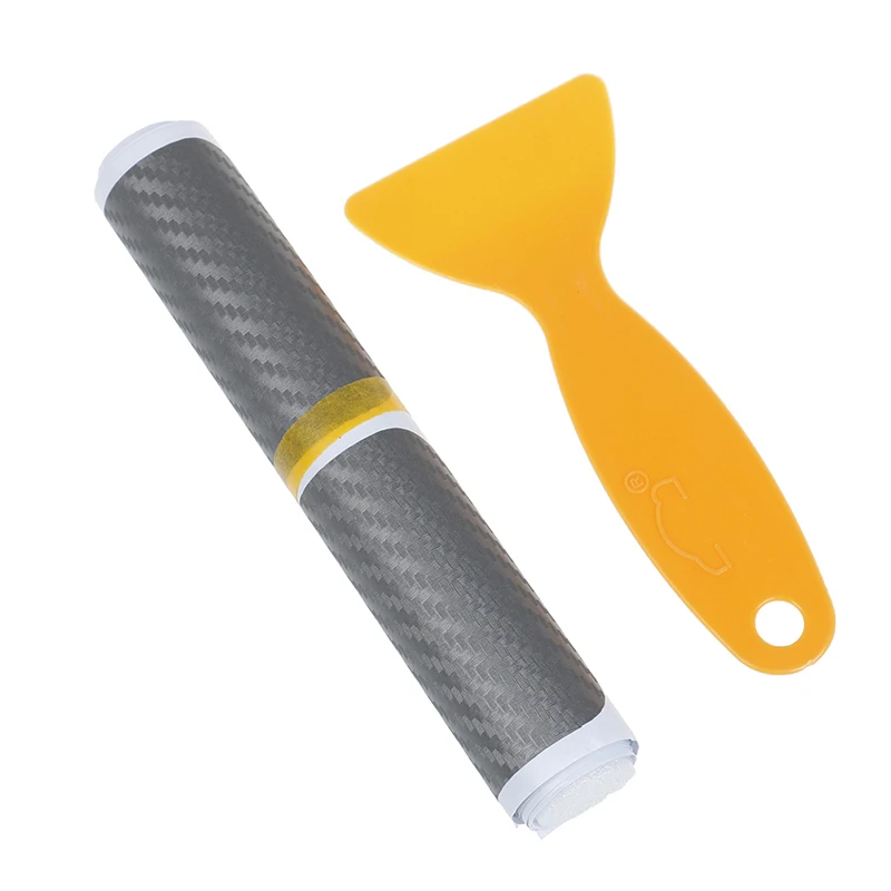 

4Pcs Gray Color Car Door Sill Scuff Welcome Pedal Protect Carbon Fiber Sticker