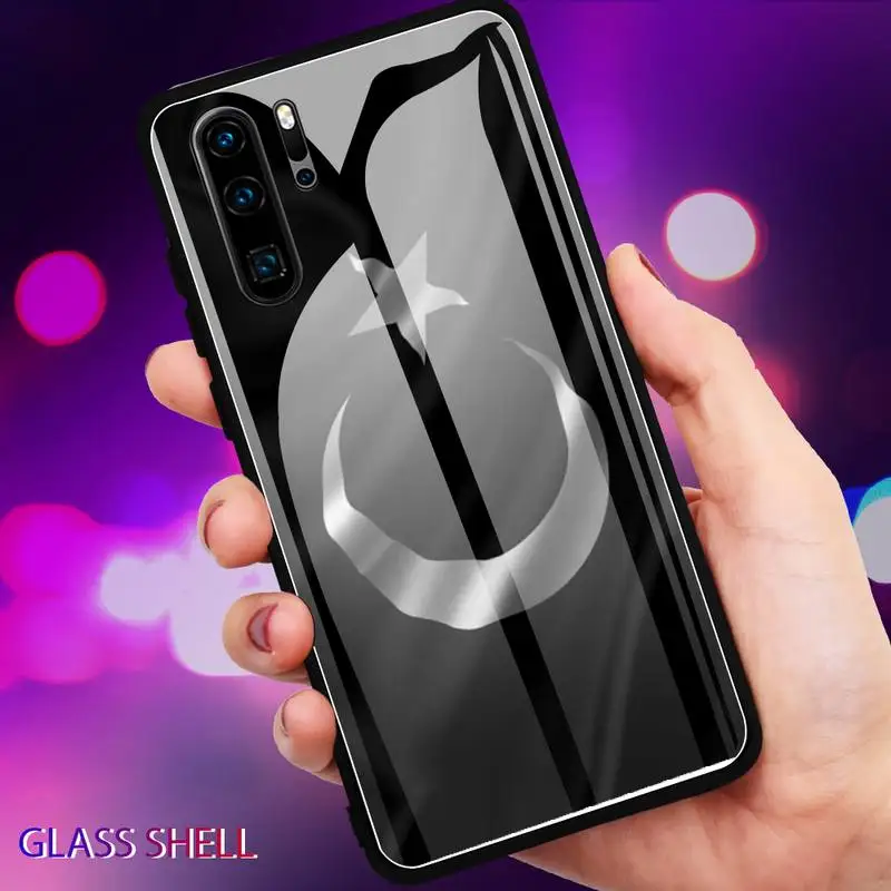 

Turkey Turkish Flag Phone Case For Huawei P9 10Plus 20PRO P30 Lite Back Cover Tempered Glass Cases For NOVA 3E Series