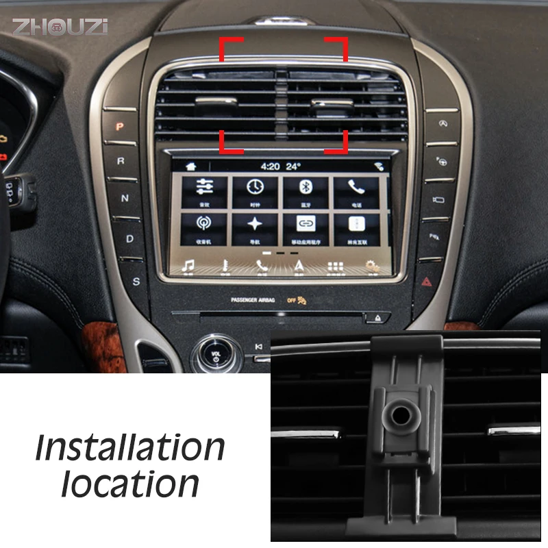 Автомобильный мобильный телефон держатель устанавливаемое на вентиляционное