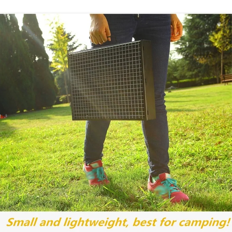 

Folding Bbq Grill Portable Barbecue Charcoal Grill Wire Meshes Tools For Outdoor Camping Cooking Picnics Hiking