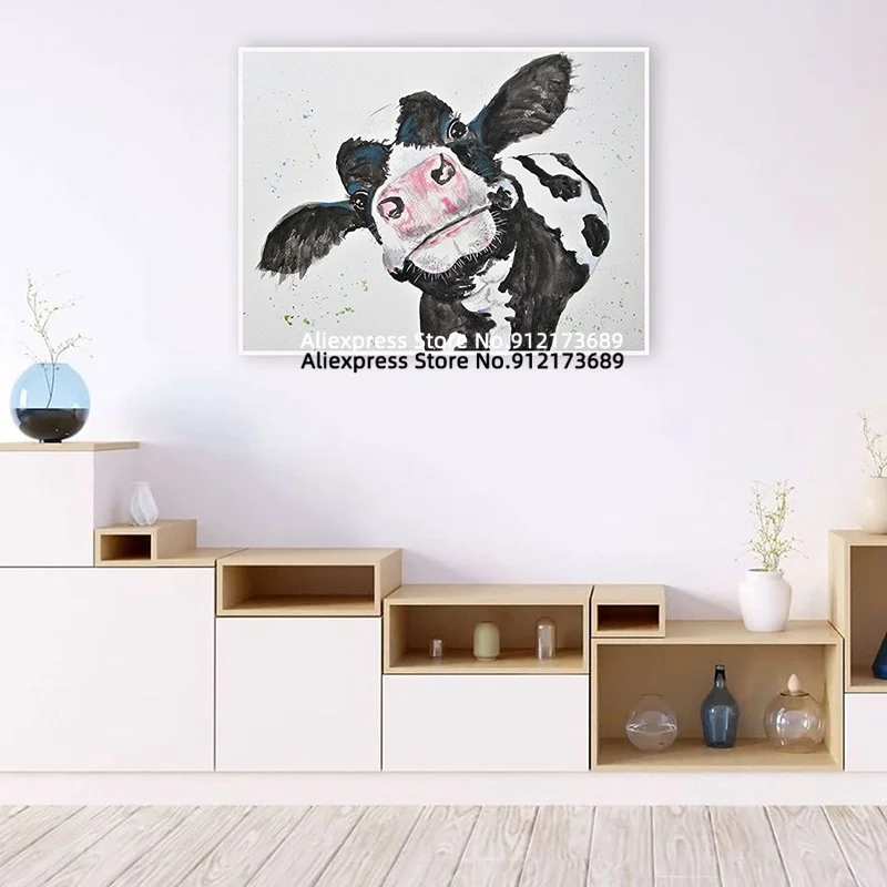 Картина на холсте с животными милая черно-белая фотокартина плакат